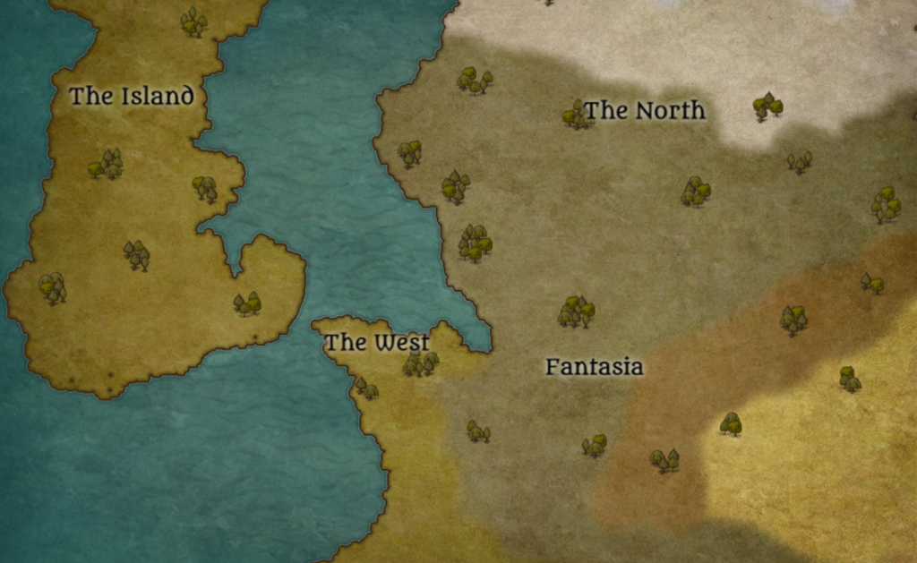 Fantasy map created with Inkarnate